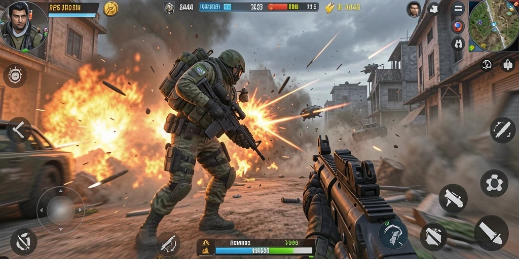 Gameplay seru dalam pertempuran TPS yang mendebarkan.