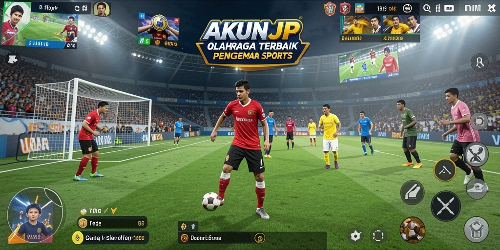 Tampilan gameplay AKUNJP yang mendebarkan dan interaktif dalam olahraga.