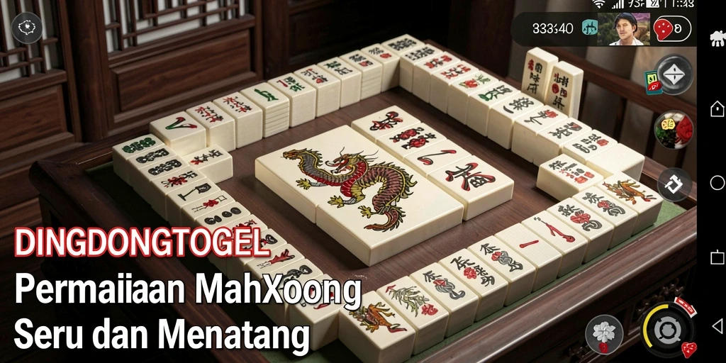 Screenshot gameplay DINGDONGTOGEL yang menampilkan strategi Mahjong