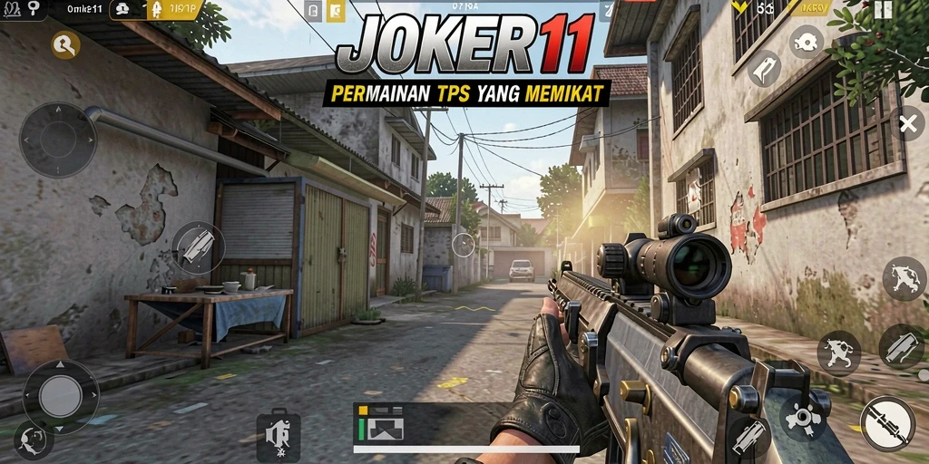 Gameplay JOKER11 dengan aksi tembak-menembak yang intens.