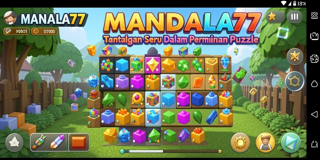 Screenshot gameplay MANDALA77 menampilkan tantangan puzzle menarik.
