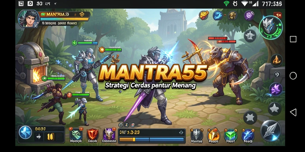 Tampilan gameplay MANTRA55 yang menegangkan dan menarik.