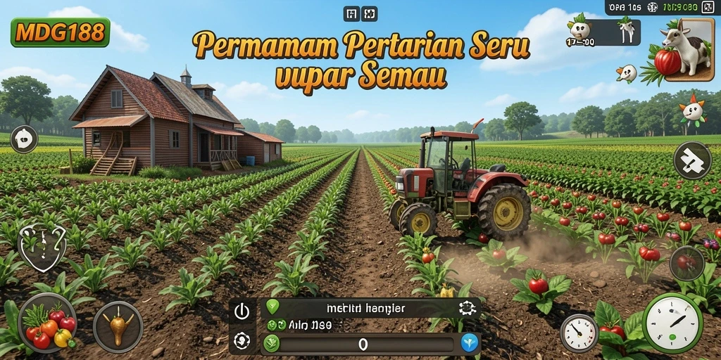 Tampilan gameplay MDG188 dengan pengalaman bertani yang seru.