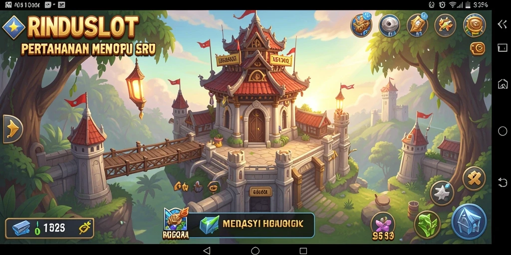 Screenshot gameplay RINDUSLOT dengan aksi seru Tower Defense.