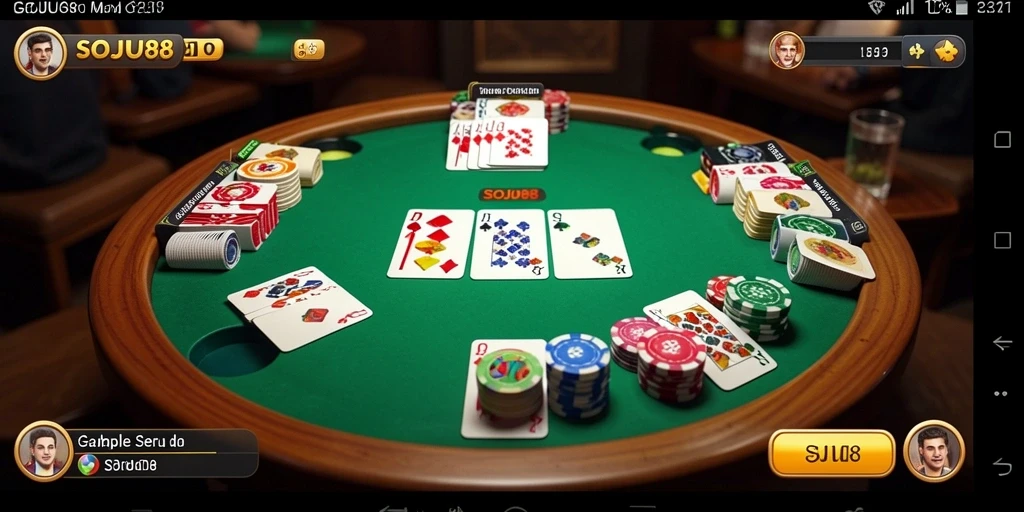Gameplay seru SOJU88 menampilkan momen menegangkan permainan Gaple.