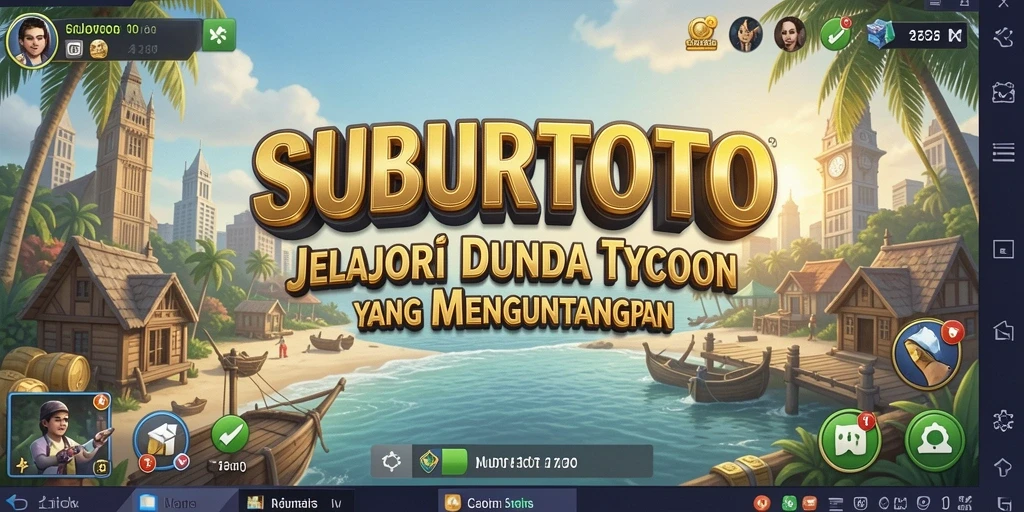 Tampilan gameplay SUBURTOTO yang menampilkan strategi bisnis yang menarik.