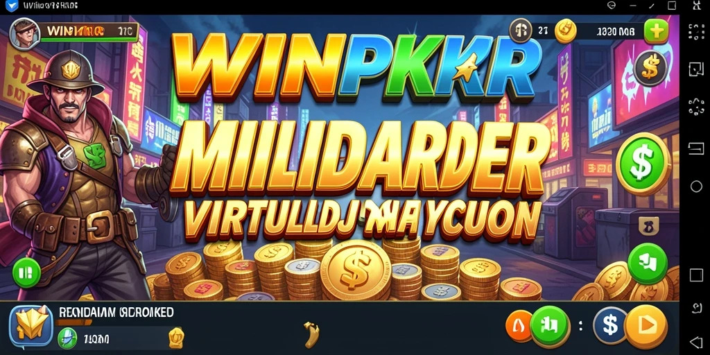 Screenshot permainan WINPKR menampilkan keseruan dalam membangun bisnis Tycoon.