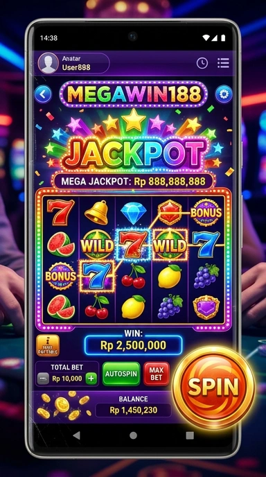 Screenshot fitur unggulan aplikasi di megewin188.